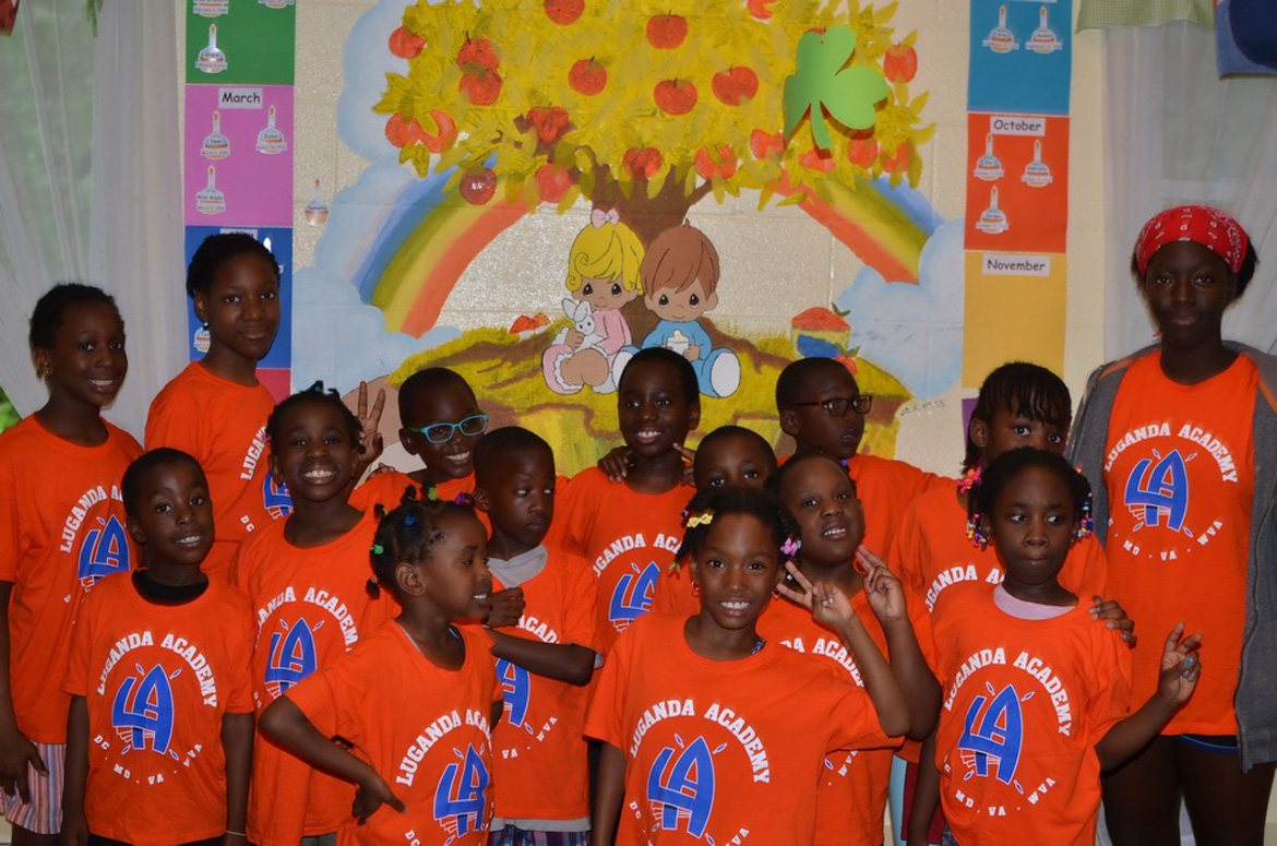 Luganda Academy students smiling together